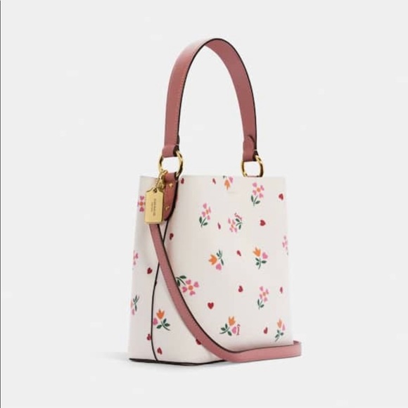 Coach Small Town Bucket Bag With Heart Petal Print - Picture 2 of 13